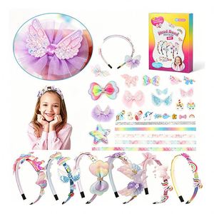 Kids Hairband <b>Craft</b> Kit Sparkling Unicorn Butterfly <b>Gem</b> Bow Headwear Accessories Birthday Toy Party Bundle Gift - Product Image 4