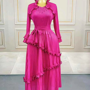 Новое платье большого размера с черной ушной отделкой-модное, элегантное для банкетов. Длинное платье для торта - Product Image 1