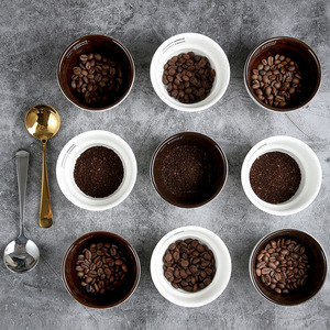 Koffiebonen doseerbeker met aangepaste logo, keramiek, met bonenbakje, deksel en voorraadfunctie - Product Image 2