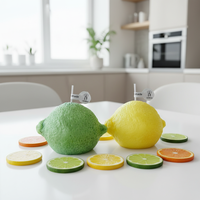 N-174 Bougies parfumées au citron en gros, en cire de soja, en forme de citron, pour mariages, cadeaux, simulation de fruits, bougie artisanale parfumée et parfum d'ambiance