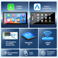 JMC Écran tactile IPS 6 pouces à dégagement rapide pour moto, compatible CarPlay sans fil, Android Auto, GPS, Navi, BT, WIFI 5.0, MIC