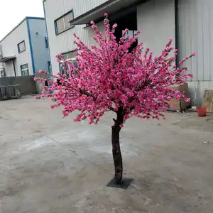 結婚式の装飾のための新しい人工ミニ桜の花赤い桜の木人工木