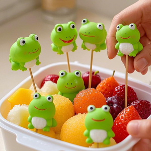 Accesorios para el almuerzo <span class=keywords><strong>escolar</strong></span>, palo portátil con forma de Animal de dinosaurio para recoger frutas, palillos de dientes de frutas de animales bonitos para comedores quisquillosos - Product Image 5