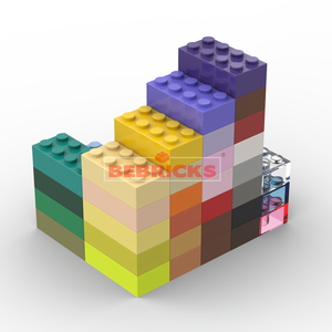 BEBRICKS Série de pièces de construction 3001 Briques 2x4 Jouets en briques MOC Ensemble de pièces de construction de base pour enfants <span class=keywords><strong>Cadeau</strong></span> de jeu créatif - Product Image 3