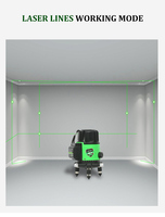Niveau Lazer faisceau vert auto-nivelant 360 rotatif automatique niveau Laser 5 lignes alimentation extérieure batterie au Lithium Machine mesure