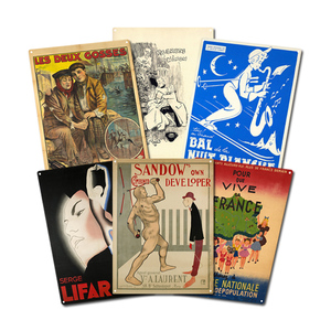 Personnalisé <span class=keywords><strong>Paris</strong></span> élégance métal affiche chaud UV imprimé drôle français rétro mur signe maison bureau mur Art étain plaque peinte - Product Image 1