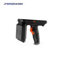 JTSPEEDWORK JT-973 Lector PDA Portátil UHF RFID de Largo Alcance con Android 10.0, 4G/WiFi, Negro/Naranja, para Inventario de Almacén