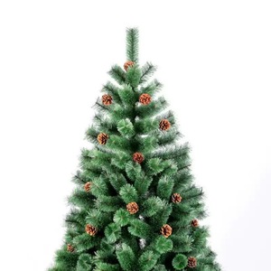 PVC Pine Needle Mixed Christmas <b>Tree</b> with Pinecones 6.8CM/0.1MM Hinged Structure Army Green Christmas <b>Tree</b> - Product Image 2