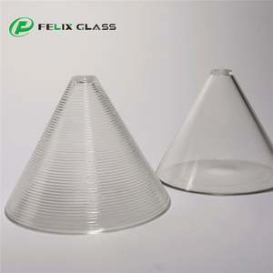 Pantalla de cristal transparente fundido para interiores, cubierta de cristal soplado a mano de fábrica OEM de China, para lámpara de araña o colgante. - Product Image 2