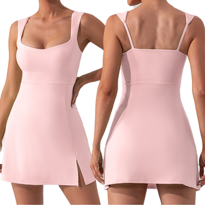 Camisola Sexy Ligera y Transpirable para Mujer, Vestido Deportivo de Tenis, Nuevo Estilo Frontal, Color Sólido, para Golf, Yoga y Actividades al Aire Libre, con Logo - Product Image 1