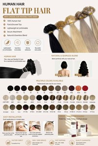 Extensiones de Cabello Humano con Punta Plana Invisible, Cabello Remy Pre-Adherido, Extensiones Ligeras y Cómodas para Mujeres - Product Image 4