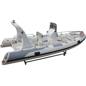 CE יוקרה יאכטה תא RIB 580 סירה היפלון/PVC מתנפח מתקפל קשיח פיברגלס גוף דיג RIB סירת עם מנוע חיצוני