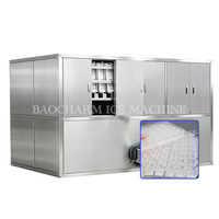 Machine à glaçons industrielle à haute efficacité refroidie à l'eau BAOCHARM 5 tonnes avec emballage automatique pour usine de béton