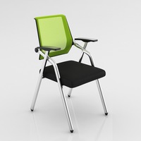 Cadre en acier haute qualité mobilier scolaire chaise de bureau pour étudiant chaise d'étude chaise de formation pliante en maille avec bloc-notes