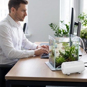 Pompe à air pour aquarium, aérateur d'oxygène réglable pour aquarium de 5 à 100 L avec fonction de pompe doseuse, aération de bassin et décoration d'aquarium - Product Image 5