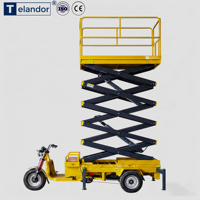 Plateforme élévatrice à ciseaux, tricycle électrique, grue de levage à pression d'huile, acier au manganèse, 2 personnes, 4-6m/min