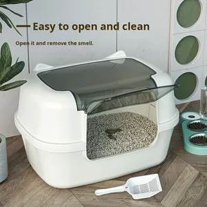 Caja de arena para gatos convertible extragrande al por mayor, semicerrada y completamente cerrada con pala recogedora - Product Image 3