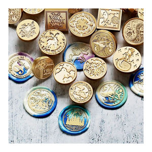 Деревянная ручка пустые головки круглые квадратные прямоугольные пользовательские формы Muti размеры штамп для восковой печати - Product Image 1