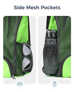 Mesh <b>Swim</b> Backpack with Separate Shoe Compartment Large Capacity Full Open Water Sports Beach <b>Bag</b> - Product Image 5