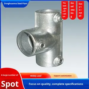 Op Maat Gemaakte Gietwerk Smeedbaar Ijzeren Frame Connectoren Hek Vangrail Connectoren Buisklemmen Fittingen Gepolijst Oppervlak 3 Jaar - Product Image 2