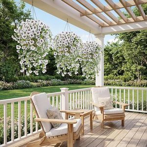 Panier de fleurs artificielles en forme de primrose jaune, plante suspendue pour la décoration intérieure, mariage, extérieur, 30cm-100cm, fleur en plastique et soie - Product Image 4