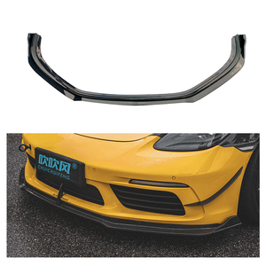 Pour <span class=keywords><strong>Porsche</strong></span> 718 Cayman <span class=keywords><strong>boxster</strong></span> diffuseur de becquet de lèvre de pare-chocs avant en Fiber de carbone sèche - Product Image 1
