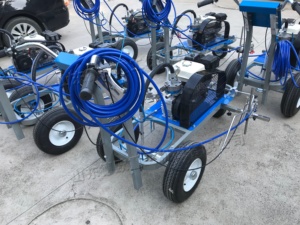 Hot Sale New Hand Push Cold Spray Road Marking Machine 5.5HP <b>Gasoline</b> Engine Adjustable 5-35cm Width Parking Lot - Product Image 2