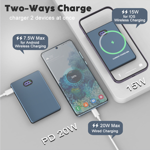 เครื่องชาร์จไร้สาย Jianhan Magnetic Slim 9 มม. แบบพกพา ความจุ 5000mAh 20W พร้อมจอ LED - Product Image 5