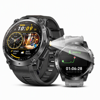 Nouvelle Montre Sportive Digitale Homme K76C 2026, Ronde 1,39 Pouces, Étanche, avec Lampe Torche, Boussole, GPS, Tensiomètre