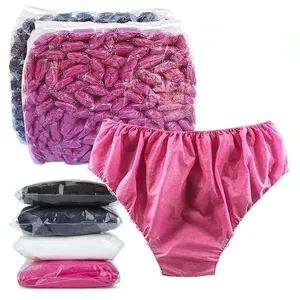 Braguitas Desechables Transpirables de Tela No Tejida <span class=keywords><strong>para</strong></span> Mujeres y Hombres, <span class=keywords><strong>para</strong></span> Viajes de Negocios, Spa, Sin Necesidad de Lavado, Ropa Interior <span class=keywords><strong>para</strong></span> <span class=keywords><strong>la</strong></span> Menstruación - Product Image 1