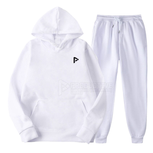 Personnalisé hommes élégant deux pièces à manches longues sport survêtement décontracté 100% coton automne mode pour les sports d'hiver-course à pied - Product Image 1