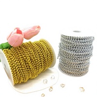 Fil de perles blanches de 50 m, perles rondes pour bouquet de mariée, décoration de table de mariage, fournitures de bricolage, décoration artisanale de luxe sur bobine