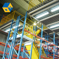 Plate-forme de mezzanine de stockage d'entrepôt industriel personnalisé de grenier en acier résistant système de rayonnage de palette de plancher de mezzanine en métal