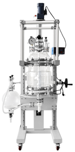 Đôi Trọng Thủy tinh lò phản ứng chưng cất cột toàn diện phản ứng Ấm đun nước có tính năng lõi tàu áp lực động cơ động cơ PLC - Product Image 2