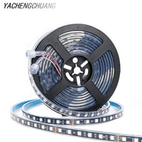 Bande LED numérique DC 24V 5050 RGBIC programmable, étanche IP68, pour décoration de Noël en extérieur, éclairage paysager, bande LED