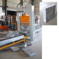 Cube pavage bloc pierre coupe entraînement hydraulique roche séparateur pierre fractionnement Machine
