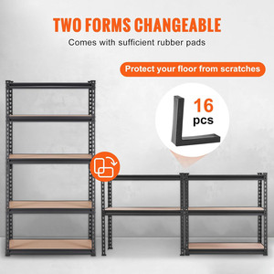 Étagère de garage réglable en hauteur sans boulons, robuste, sur mesure, en métal, multi-usages, facile à assembler, certifiée CE - Product Image 2