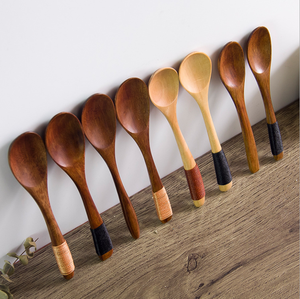 Cuillère en bois naturelle miniature de 12,5 cm à 14 cm - Product Image 4