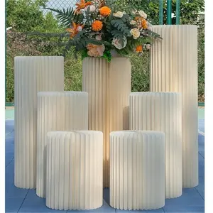 定制形状亚克力圆柱形可折叠甜点桌自助餐折纸鸟笼形状漫威花瓶甜点桌