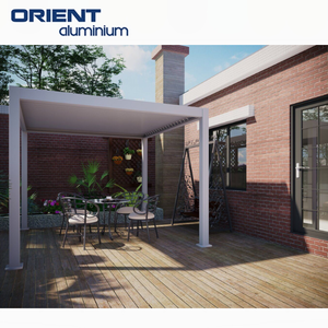Gazebo <span class=keywords><strong>de</strong></span> jardin bioclimatique motorisé d'extérieur moderne Arches à persiennes en aluminium Pergola avec écran zippé Stores d'extérieur - Product Image 3