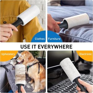 <span class=keywords><strong>Cepillo</strong></span> Removedor de Pelo de Mascotas Extra Pegajoso para Eliminar el Pelo de Perros y Gatos, Rodillo Manual de Plástico para Limpieza del Hogar y Eliminación de Polvo - Product Image 6