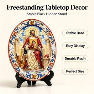 Placa de Resina Personalizada de San Lucas Evangélico, con Relieve 3D, Icono Religioso Católico, Decoración Artística, Venta al Por Mayor - Product Image 4