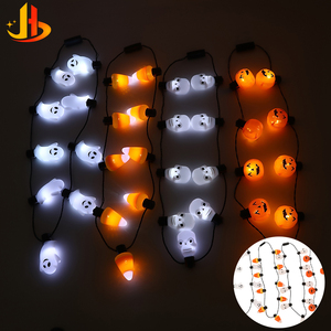 Collier citrouille LED lumineux pour Halloween, la remise des diplômes, la fête des pères, avec logo personnalisé pour la vente en gros - Product Image 2