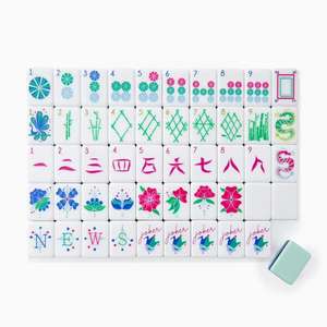 Tuiles de Mahjong et de <span class=keywords><strong>Poker</strong></span> en Acrylique de Luxe Premium, Design Moderne Américain Rayé Gris, Durables et Écologiques, Idéales pour Cadeau de Fête - Product Image 5