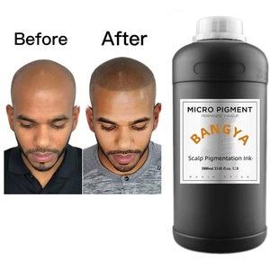 Pigmentos de tatuaje SMP de tinta de micropigmentación de cuero cabelludo orgánico de 1000ML para línea de cabello de camuflaje - Product Image 1