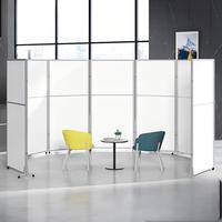 Cloisons de séparation de bureau modulaires en acier et en panneaux d'aluminium personnalisables, absorption acoustique, mobiles, pliables pour atelier, usage de bureau