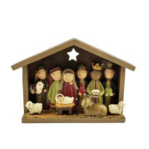Presepe di natale scena di nascita nella mangiatoia collezioni di religiosi regali di festival e gli hobby personali - Product Image 1