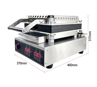Nouvelle conception, machine à crêpes commerciale 2800W, machine à gaufres double numérique à 5 trous avec plaque remplaçable