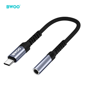 BWOO <span class=keywords><strong>Adaptateur</strong></span> audio USB C vers 3.5mm pour casque Câble auxiliaire en nylon tressé de type C pour Samsung Galaxy S23 S22 S21 <span class=keywords><strong>S20</strong></span> - Product Image 4
