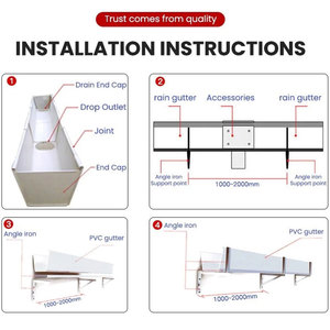 Système de toiture pour villas en gros : Gouttières légères en plastique UPVC et résine de fibre de verre pour l'eau de pluie - Product Image 6